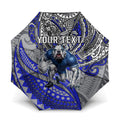Personalised Canterbury-Bankstown Bulldogs Umbrella Polynesian Tribal Art Style With Powerful Bulldog Mascot