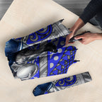 Personalised Canterbury-Bankstown Bulldogs Umbrella Polynesian Tribal Art Style With Powerful Bulldog Mascot