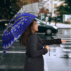 Personalised Canterbury-Bankstown Bulldogs Umbrella Polynesian Tribal Art Style With Powerful Bulldog Mascot