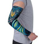 Personalised Gold Coast Titans Arm Sleeves Polynesian Tribal Art Style With Spartan Titan Mascot