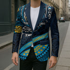 Personalised Gold Coast Titans Blazer Polynesian Tribal Art Style With Spartan Titan Mascot