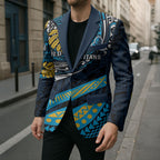 Personalised Gold Coast Titans Blazer Polynesian Tribal Art Style With Spartan Titan Mascot