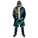 Personalised Gold Coast Titans Cloak Polynesian Tribal Art Style With Spartan Titan Mascot