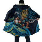 Personalised Gold Coast Titans Cloak Polynesian Tribal Art Style With Spartan Titan Mascot