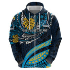 Personalised Gold Coast Titans Hoodie Polynesian Tribal Art Style With Spartan Titan Mascot