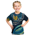 Personalised Gold Coast Titans Kid T Shirt Polynesian Tribal Art Style With Spartan Titan Mascot