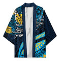 Personalised Gold Coast Titans Kimono Polynesian Tribal Art Style With Spartan Titan Mascot