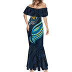 Personalised Gold Coast Titans Mermaid Dress Polynesian Tribal Art Style With Spartan Titan Mascot