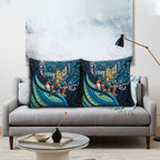 Personalised Gold Coast Titans Pillow Cover Polynesian Tribal Art Style With Spartan Titan Mascot