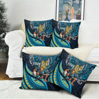Personalised Gold Coast Titans Pillow Cover Polynesian Tribal Art Style With Spartan Titan Mascot