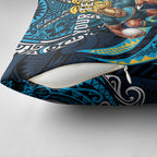 Personalised Gold Coast Titans Pillow Cover Polynesian Tribal Art Style With Spartan Titan Mascot