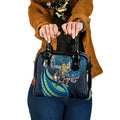 Personalised Gold Coast Titans Shoulder Handbag Polynesian Tribal Art Style With Spartan Titan Mascot