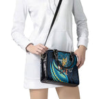 Personalised Gold Coast Titans Shoulder Handbag Polynesian Tribal Art Style With Spartan Titan Mascot