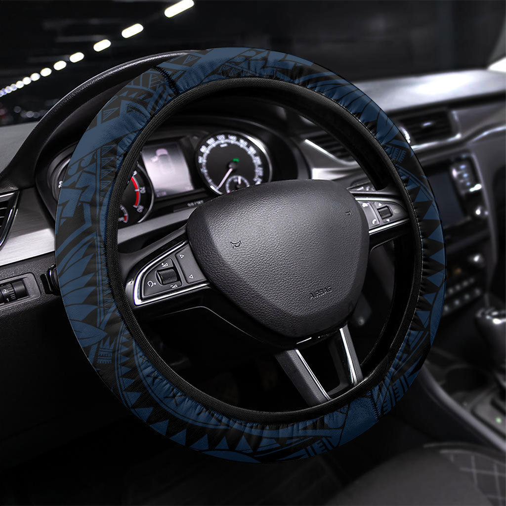 Gold Coast Titans Steering Wheel Cover Polynesian Tribal Art Style With Spartan Titan Mascot
