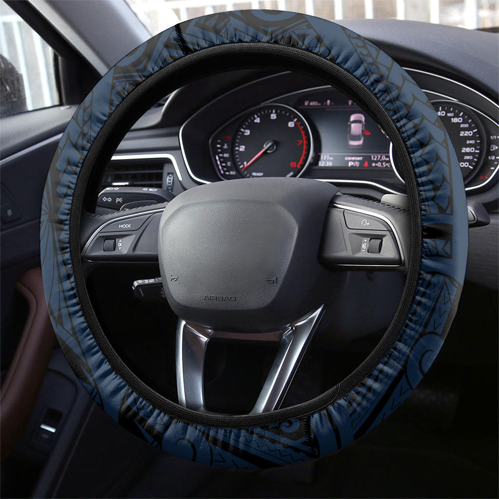 Gold Coast Titans Steering Wheel Cover Polynesian Tribal Art Style With Spartan Titan Mascot