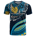 Personalised Gold Coast Titans T Shirt Polynesian Tribal Art Style With Spartan Titan Mascot