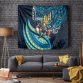 Personalised Gold Coast Titans Tapestry Polynesian Tribal Art Style With Spartan Titan Mascot