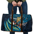 Personalised Gold Coast Titans Travel Bag Polynesian Tribal Art Style With Spartan Titan Mascot