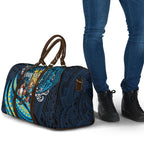 Personalised Gold Coast Titans Travel Bag Polynesian Tribal Art Style With Spartan Titan Mascot