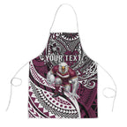 Personalised Manly Warringah Sea Eagles Apron Polynesian Tribal Art Style With Muscular Sea Eagle Mascot