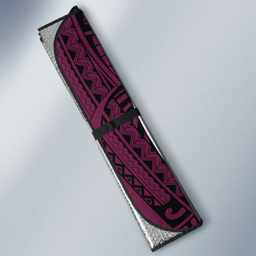 Personalised Manly Warringah Sea Eagles Auto Sun Shade Polynesian Tribal Art Style With Muscular Sea Eagle Mascot