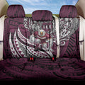 Personalised Manly Warringah Sea Eagles Back Car Seat Cover Polynesian Tribal Art Style With Muscular Sea Eagle Mascot
