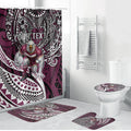 Personalised Manly Warringah Sea Eagles Bathroom Set Polynesian Tribal Art Style With Muscular Sea Eagle Mascot