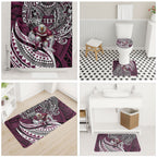 Personalised Manly Warringah Sea Eagles Bathroom Set Polynesian Tribal Art Style With Muscular Sea Eagle Mascot