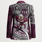Personalised Manly Warringah Sea Eagles Blazer Polynesian Tribal Art Style With Muscular Sea Eagle Mascot