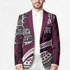 Personalised Manly Warringah Sea Eagles Blazer Polynesian Tribal Art Style With Muscular Sea Eagle Mascot