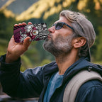 Personalised Manly Warringah Sea Eagles 4 in 1 Can Cooler Tumbler Polynesian Tribal Art Style With Muscular Sea Eagle Mascot