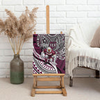 Personalised Manly Warringah Sea Eagles Canvas Wall Art Polynesian Tribal Art Style With Muscular Sea Eagle Mascot