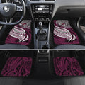 Personalised Manly Warringah Sea Eagles Car Mats Polynesian Tribal Art Style With Muscular Sea Eagle Mascot