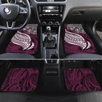 Personalised Manly Warringah Sea Eagles Car Mats Polynesian Tribal Art Style With Muscular Sea Eagle Mascot