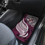 Personalised Manly Warringah Sea Eagles Car Mats Polynesian Tribal Art Style With Muscular Sea Eagle Mascot
