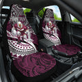 Personalised Manly Warringah Sea Eagles Car Seat Cover Polynesian Tribal Art Style With Muscular Sea Eagle Mascot