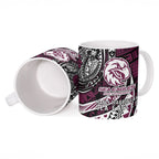 Personalised Manly Warringah Sea Eagles Ceramic Mug Polynesian Tribal Art Style With Muscular Sea Eagle Mascot