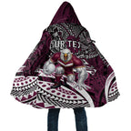 Personalised Manly Warringah Sea Eagles Cloak Polynesian Tribal Art Style With Muscular Sea Eagle Mascot