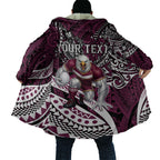 Personalised Manly Warringah Sea Eagles Cloak Polynesian Tribal Art Style With Muscular Sea Eagle Mascot