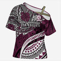 Personalised Manly Warringah Sea Eagles Cross Shoulder Shirt Polynesian Tribal Art Style With Muscular Sea Eagle Mascot