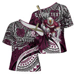 Personalised Manly Warringah Sea Eagles Cross Shoulder Shirt Polynesian Tribal Art Style With Muscular Sea Eagle Mascot