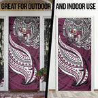 Personalised Manly Warringah Sea Eagles Door Cover Polynesian Tribal Art Style With Muscular Sea Eagle Mascot