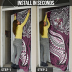 Personalised Manly Warringah Sea Eagles Door Cover Polynesian Tribal Art Style With Muscular Sea Eagle Mascot