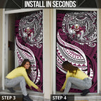 Personalised Manly Warringah Sea Eagles Door Cover Polynesian Tribal Art Style With Muscular Sea Eagle Mascot
