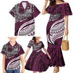 Personalised Manly Warringah Sea Eagles Family Matching Mermaid Dress and Hawaiian Shirt Polynesian Tribal Art Style With Muscular Sea Eagle Mascot