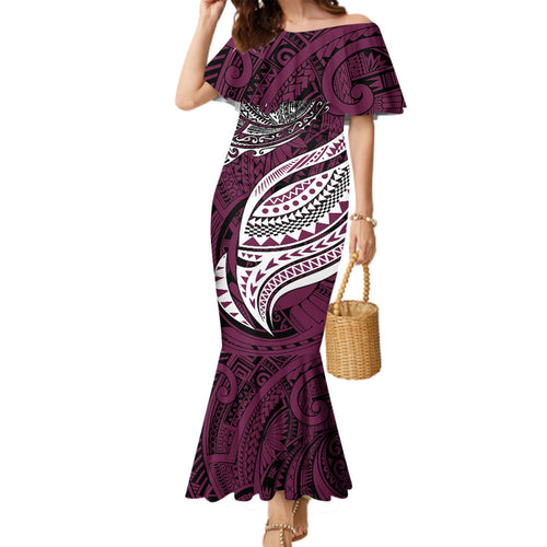 Personalised Manly Warringah Sea Eagles Family Matching Mermaid Dress and Hawaiian Shirt Polynesian Tribal Art Style With Muscular Sea Eagle Mascot