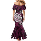 Personalised Manly Warringah Sea Eagles Family Matching Mermaid Dress and Hawaiian Shirt Polynesian Tribal Art Style With Muscular Sea Eagle Mascot