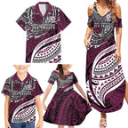 Personalised Manly Warringah Sea Eagles Family Matching Summer Maxi Dress and Hawaiian Shirt Polynesian Tribal Art Style With Muscular Sea Eagle Mascot