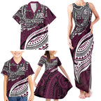 Personalised Manly Warringah Sea Eagles Family Matching Tank Maxi Dress and Hawaiian Shirt Polynesian Tribal Art Style With Muscular Sea Eagle Mascot