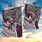 Personalised Manly Warringah Sea Eagles Garden Flag Polynesian Tribal Art Style With Muscular Sea Eagle Mascot